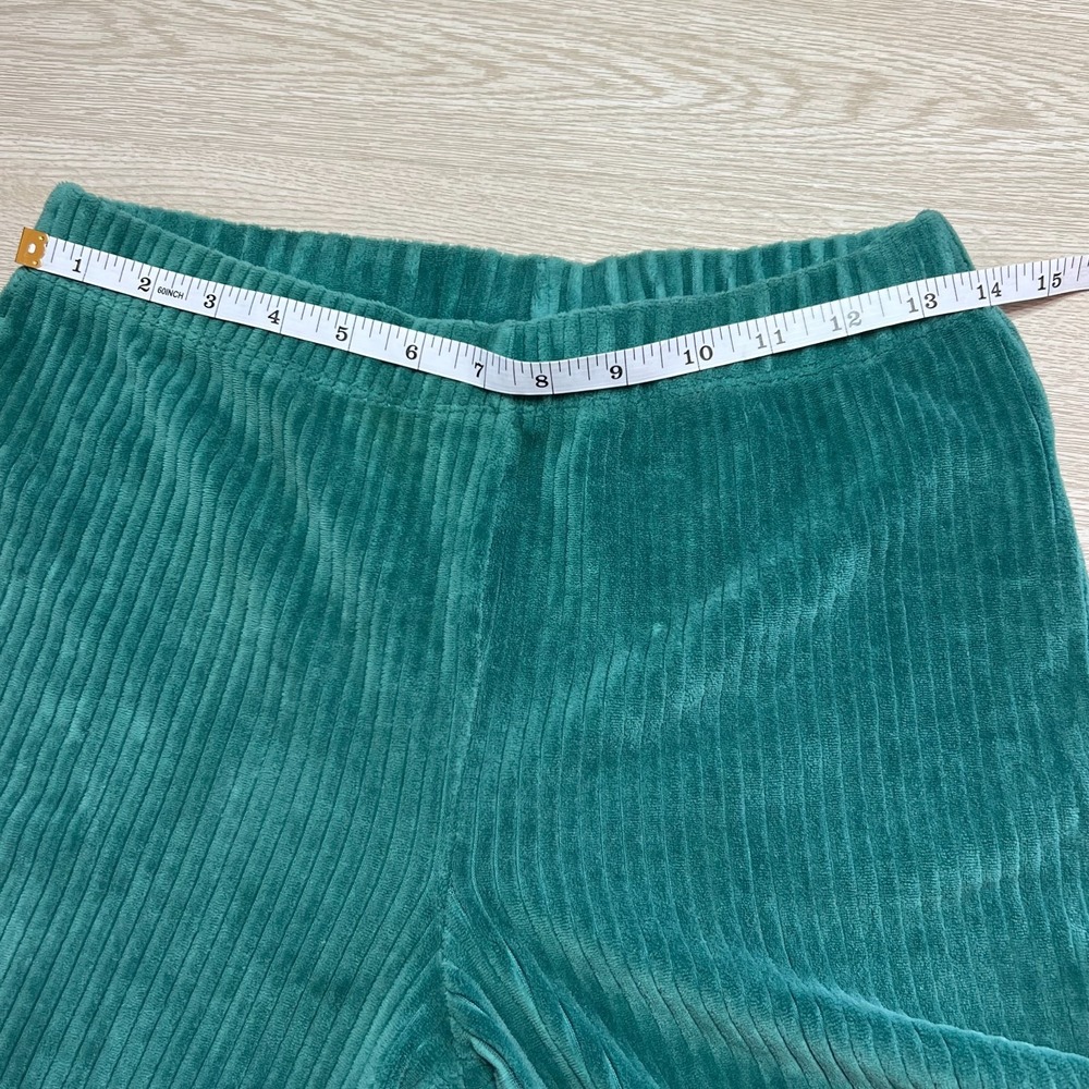 Wonder Nation - Sweatpants Kids Girls XL Green Thick Ribbed Pullon Wide Leg - Picture 7 of 10